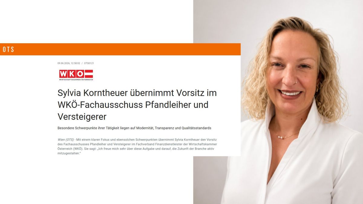 Sylvia Korntheuer Pressefoto und die APA-Pressemeldung als Collage